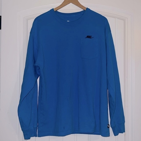 Nike Other - NIKE PREMIUM ESSENTIALS LONG SLEEVE blue T Shirt Medium